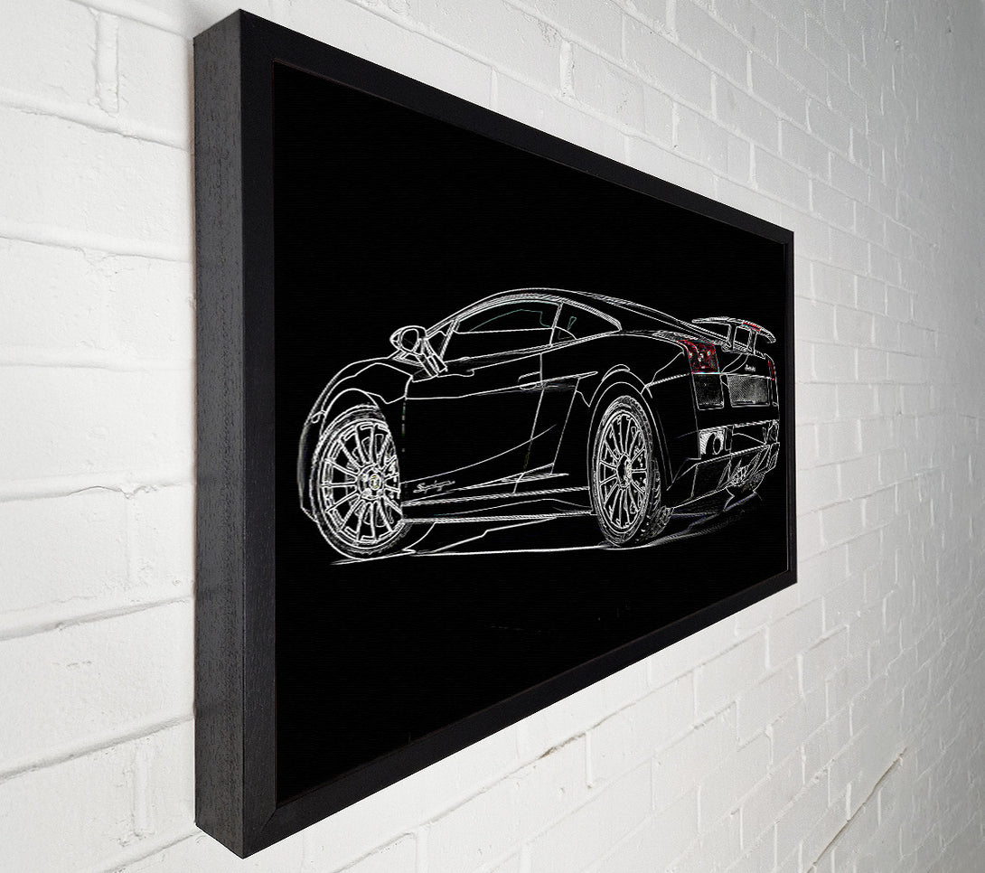  A Canvas Print of Lamborghini Rear Canvas Print