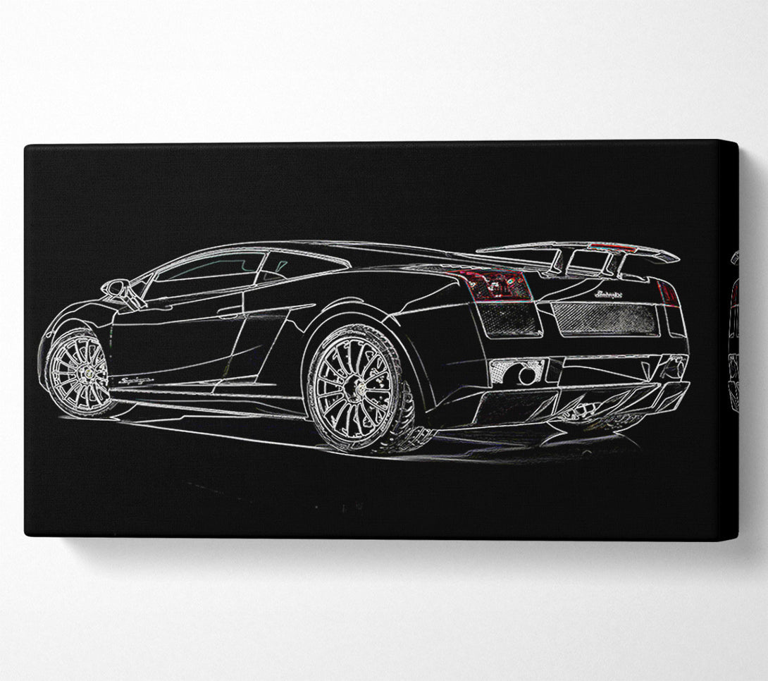  A Canvas Print of Lamborghini Rear Canvas Print