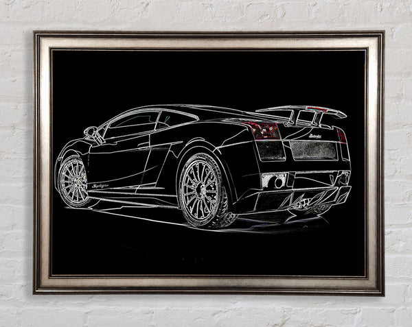 Lamborghini Rear Framed Print
