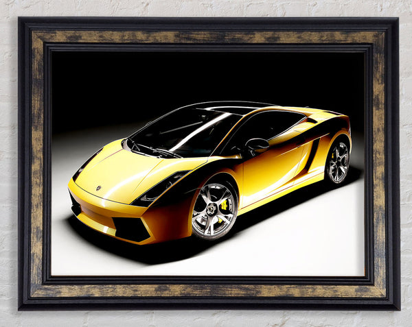 Lamborghini Yellow Stunner Framed Print