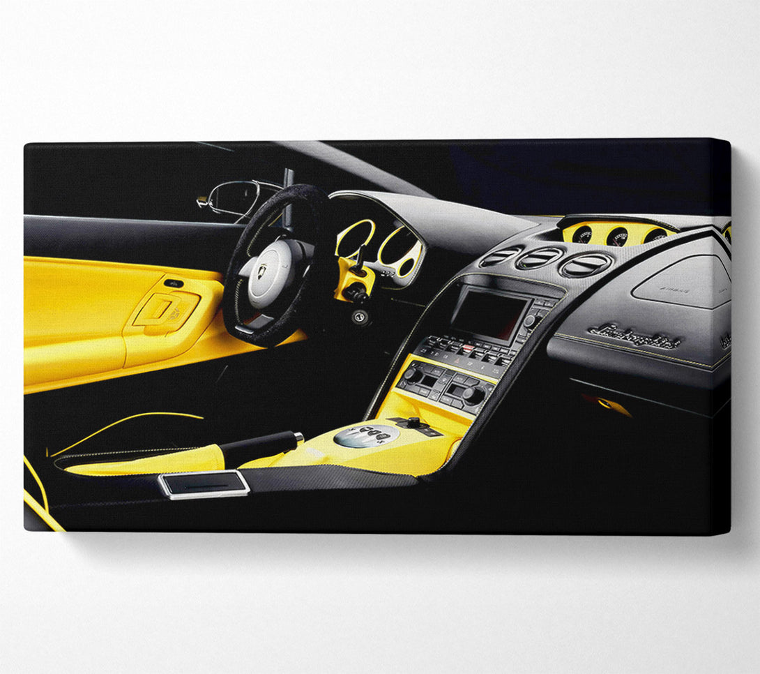  A Canvas Print of Lamborghini Stunning Interior Canvas Wall Art