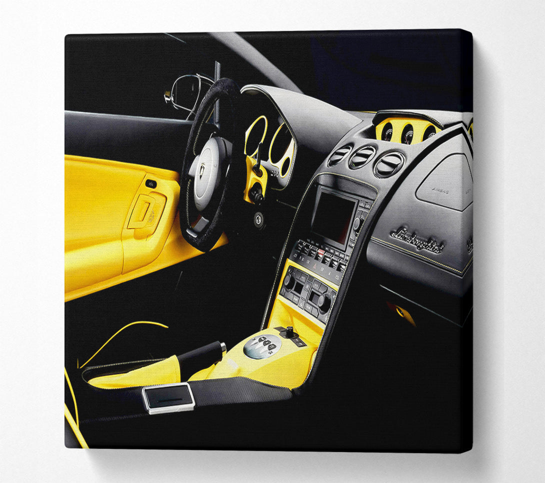  A Canvas Print of Lamborghini Stunning Interior Canvas Wall Art