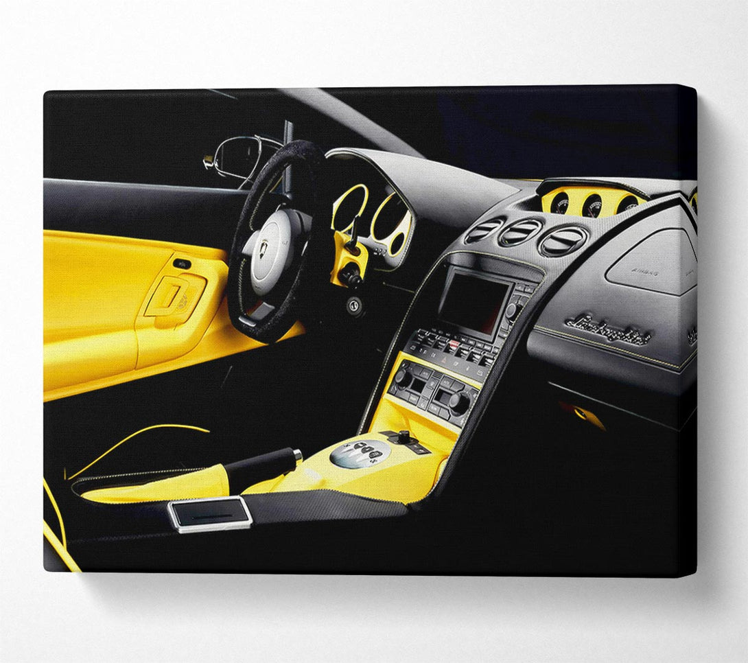  A Canvas Print of Lamborghini Stunning Interior Canvas Wall Art