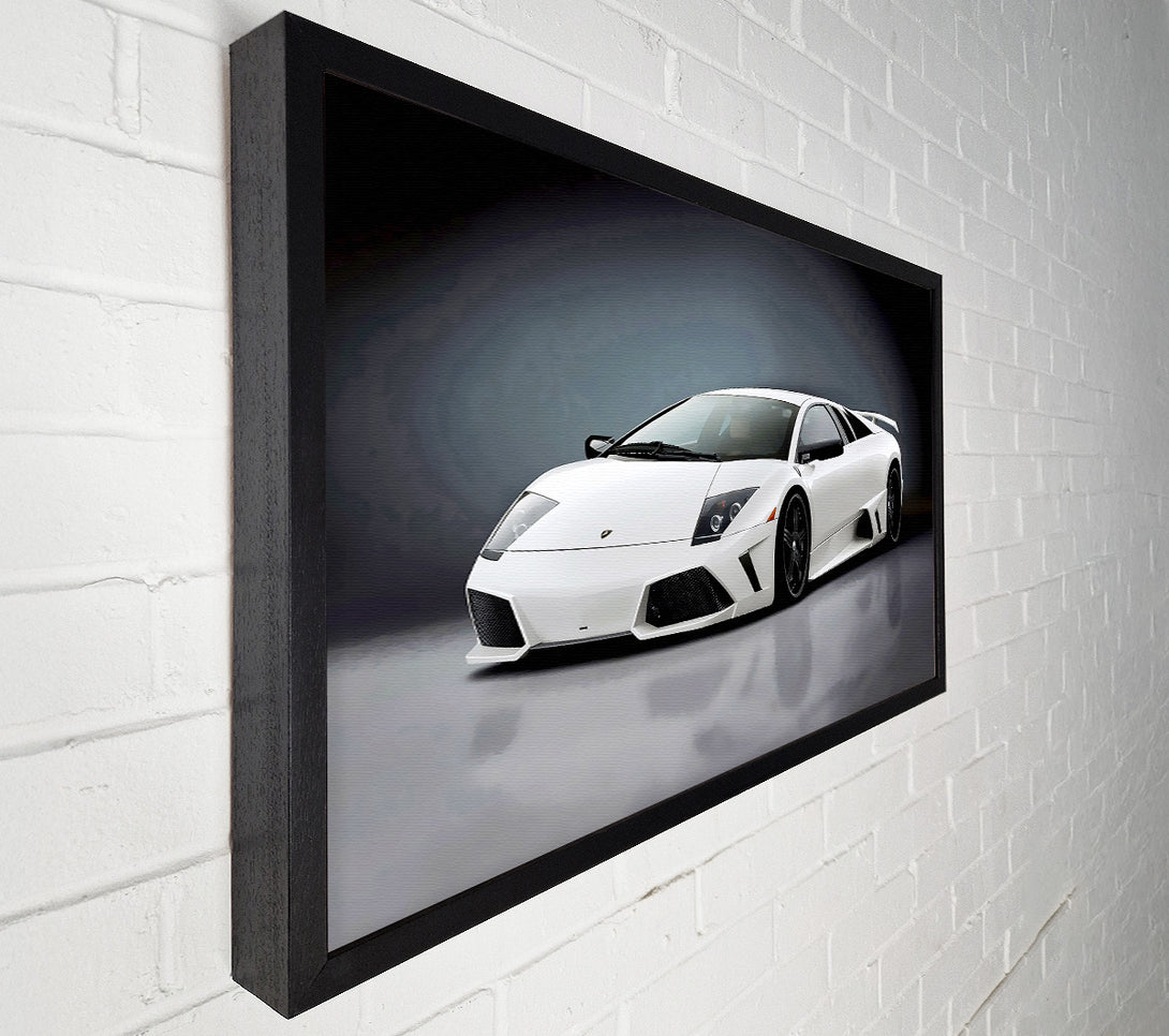  A Canvas Print of Lamborghini Snow White Canvas Print