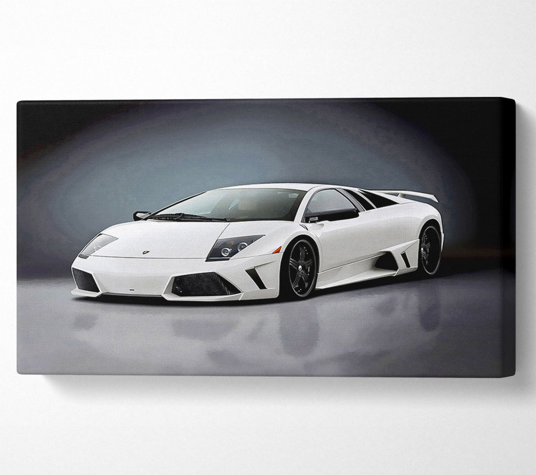  A Canvas Print of Lamborghini Snow White Canvas Print