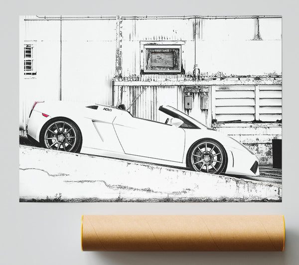 Lamborghini Gallardo Spyder Adv1 Wheels Giclee Print
