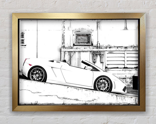 Lamborghini Gallardo Spyder Adv1 Wheels Framed Print
