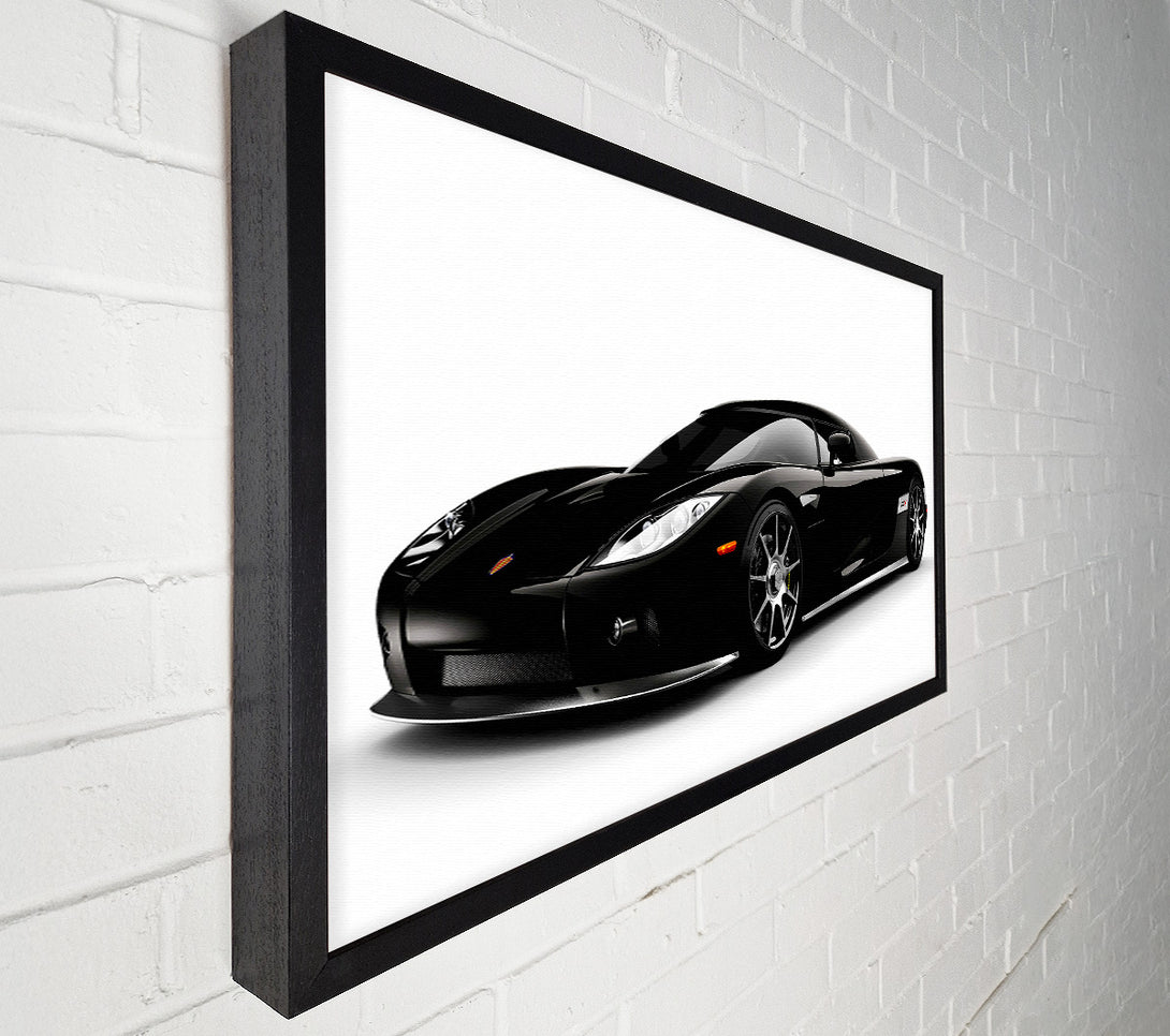  A Canvas Print of Keonigsegg Super Car Black Canvas Wall Art
