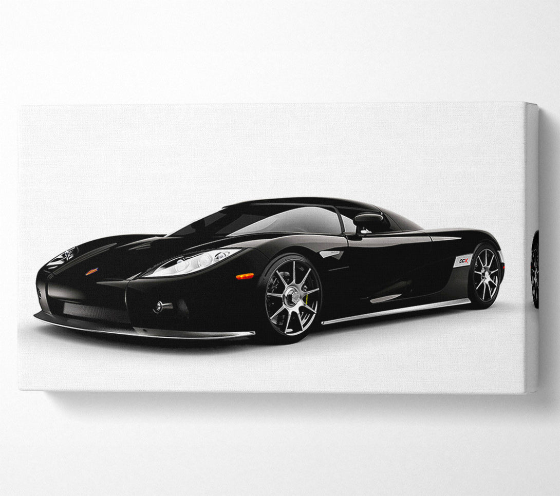  A Canvas Print of Keonigsegg Super Car Black Canvas Wall Art