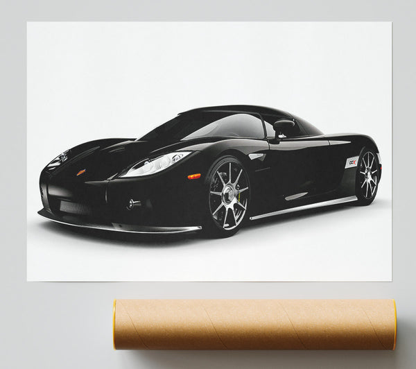 Keonigsegg Super Car Black Poster