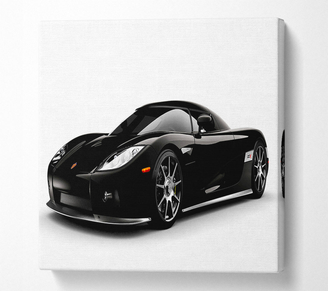  A Canvas Print of Keonigsegg Super Car Black Canvas Wall Art