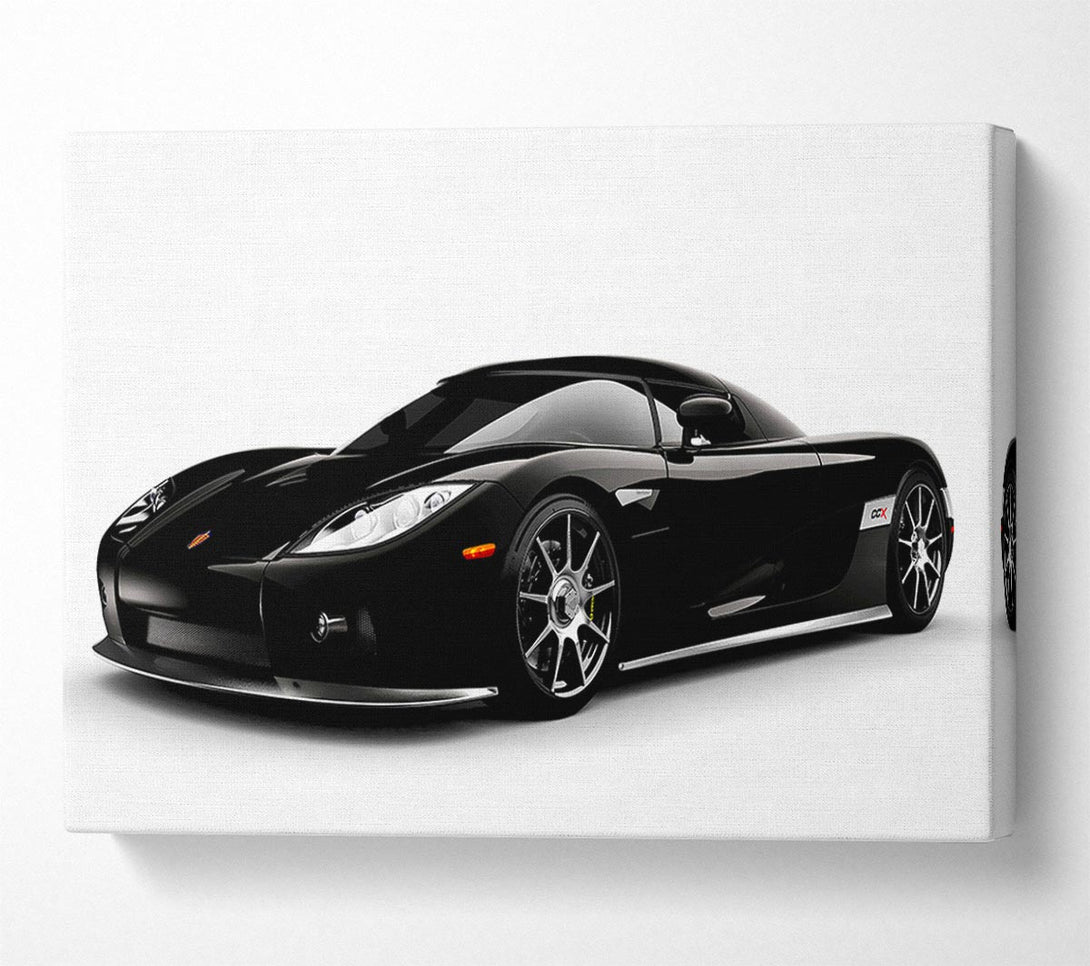  A Canvas Print of Keonigsegg Super Car Black Canvas Wall Art