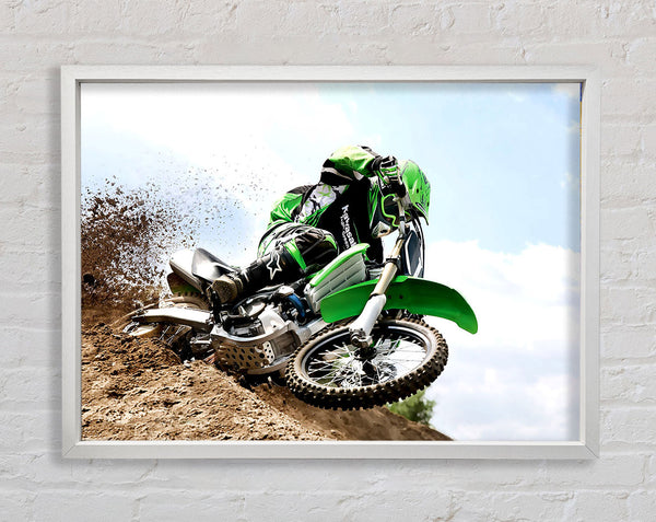 Kawasaki Motocross Framed Print