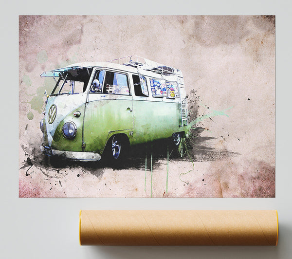 Hippies Van Poster
