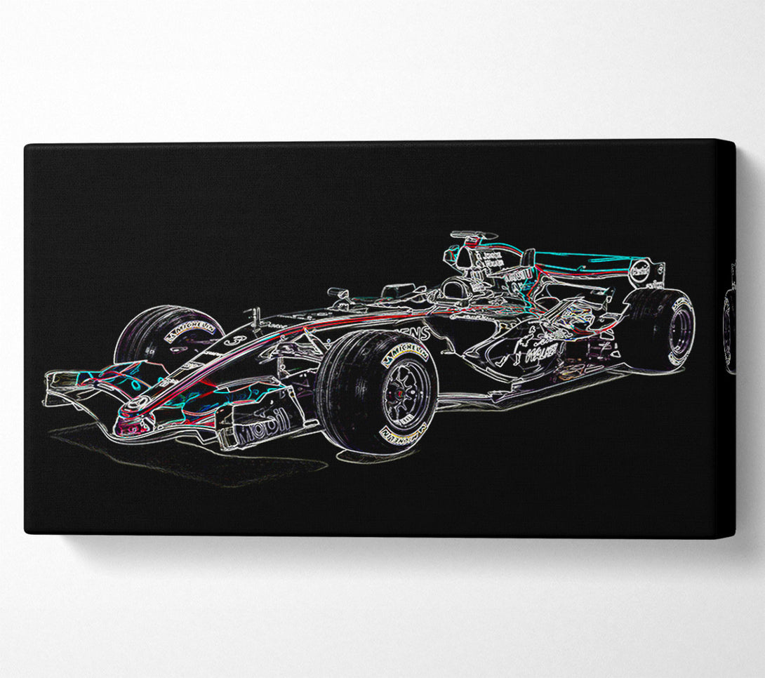  A Canvas Print of Formula One Side Profile 2 Canvas Print