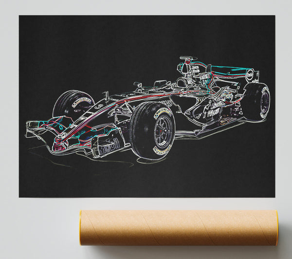 Formula One Side Profile 2 Print