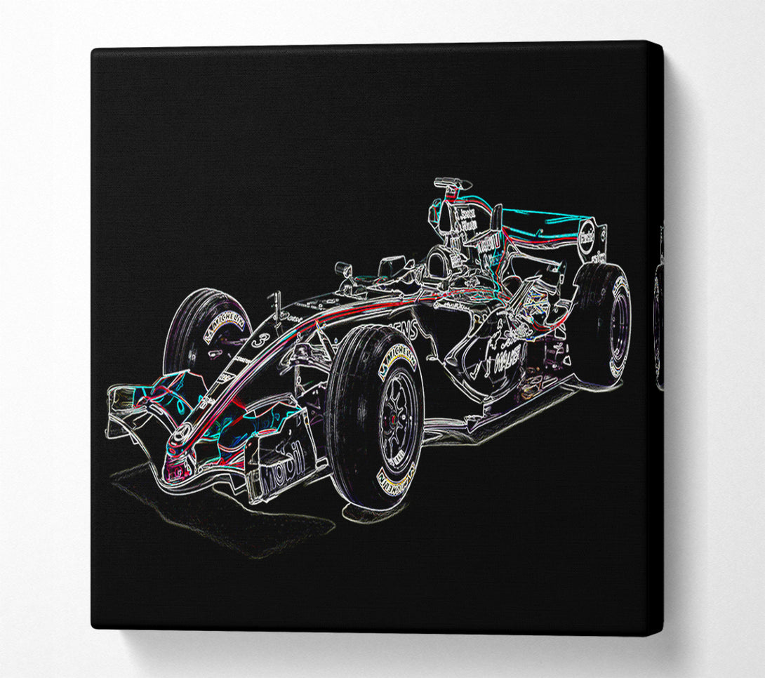  A Canvas Print of Formula One Side Profile 2 Canvas Print