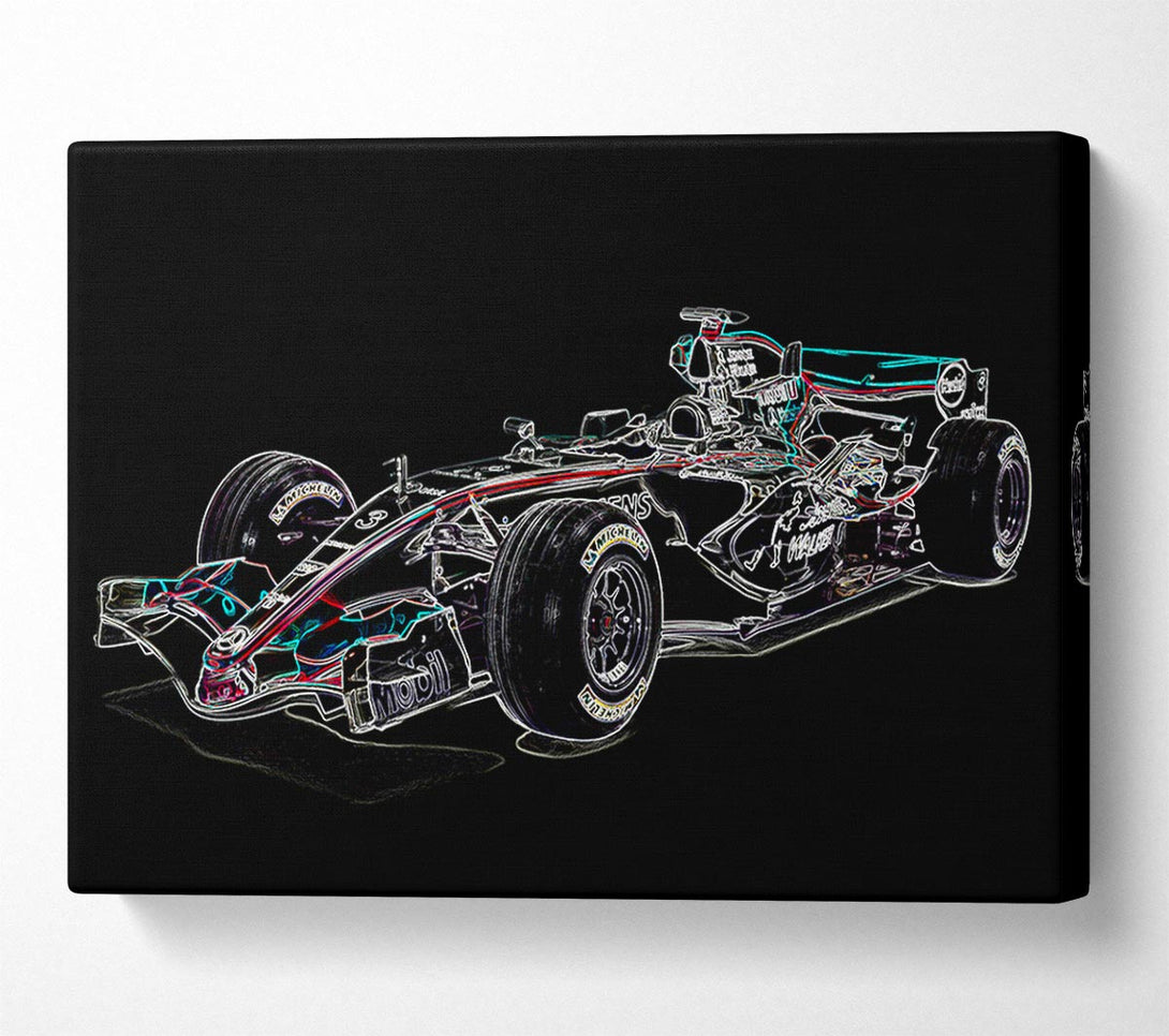  A Canvas Print of Formula One Side Profile 2 Canvas Print