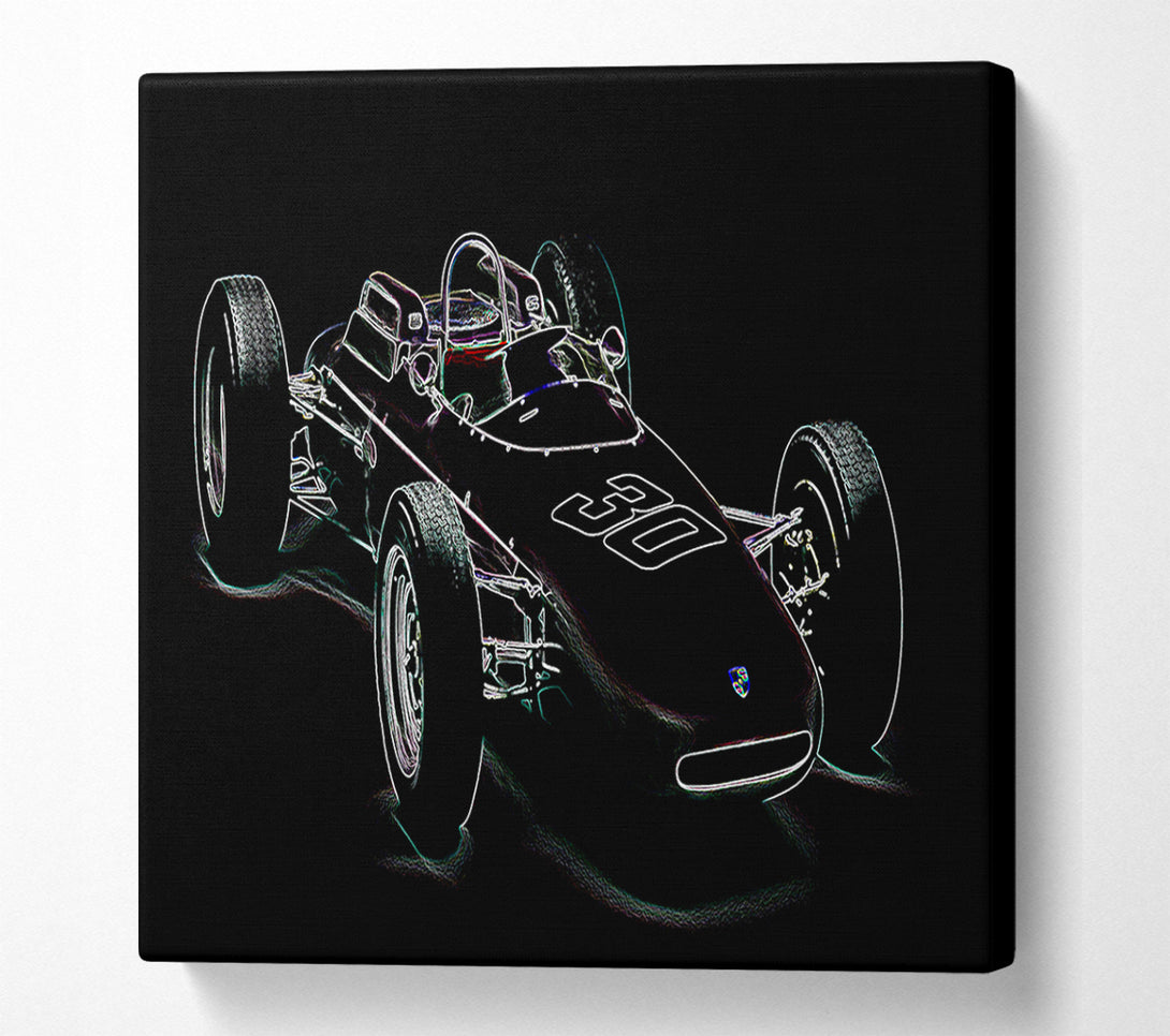  A Canvas Print of Formula One Retro Canvas Print