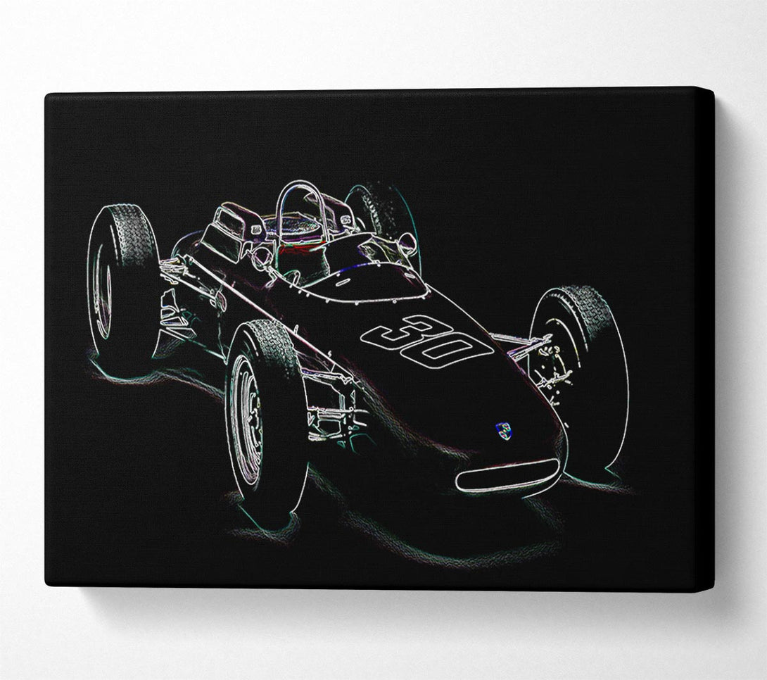  A Canvas Print of Formula One Retro Canvas Print
