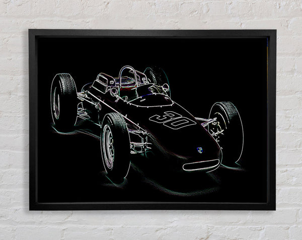 Formula One Retro Framed Print