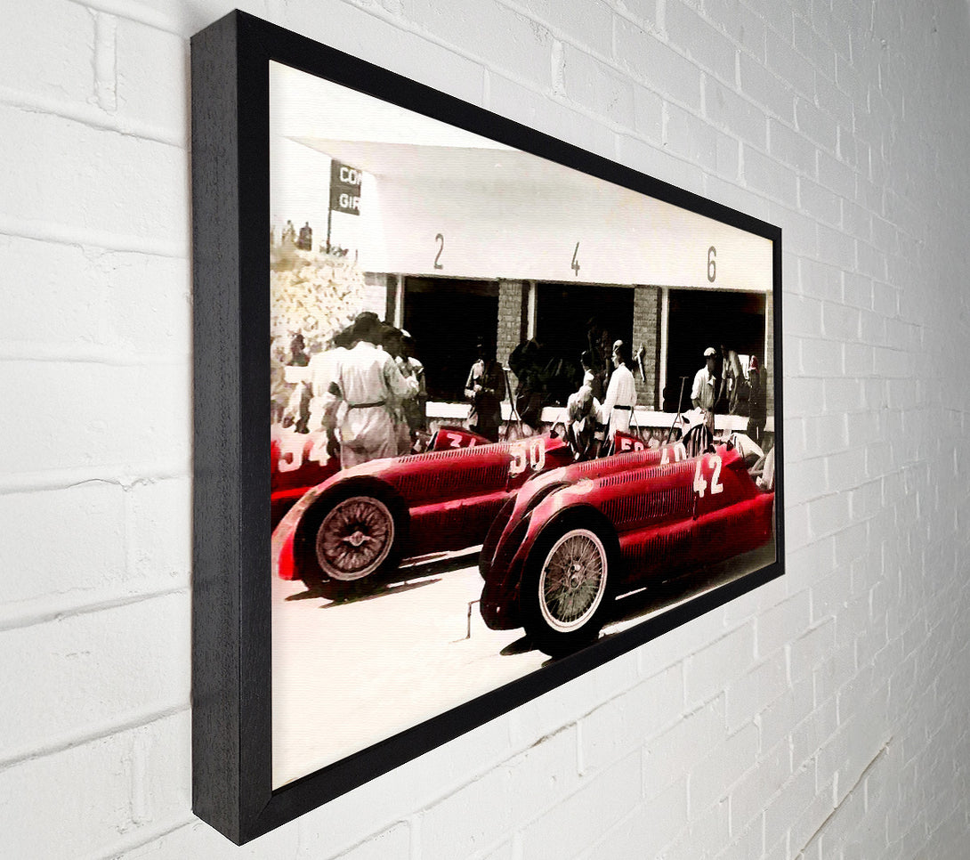  A Canvas Print of Formula One Classic Pit Stops Canvas Wall Art