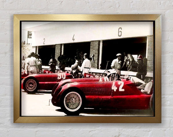 Formula One Classic Pit Stops Framed Print