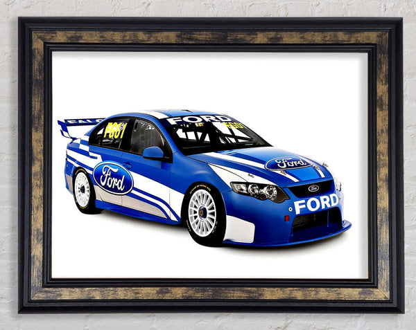 Ford Track Car Framed Print