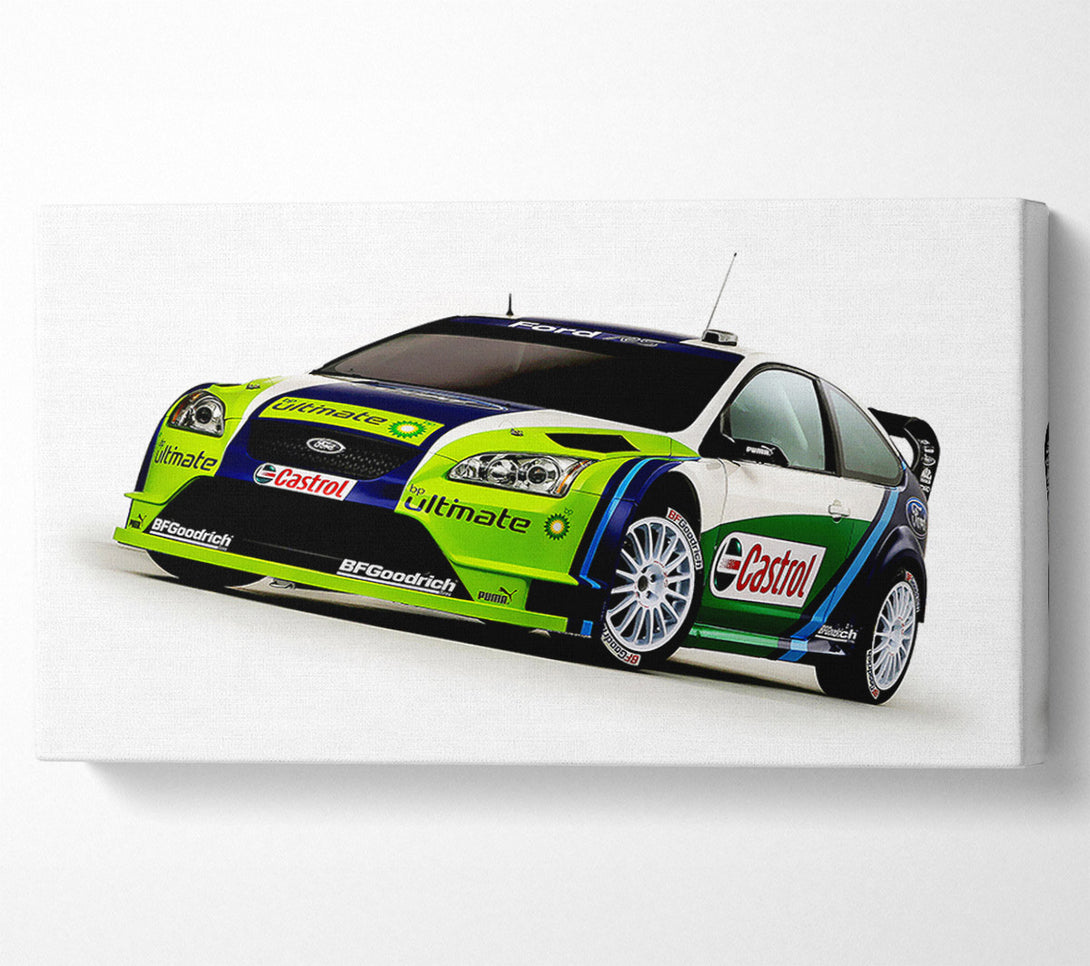  A Canvas Print of Ford Focus Rally Car Canvas Print