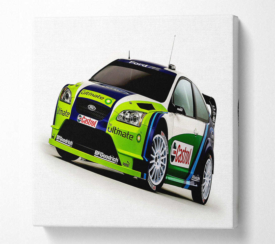  A Canvas Print of Ford Focus Rally Car Canvas Print