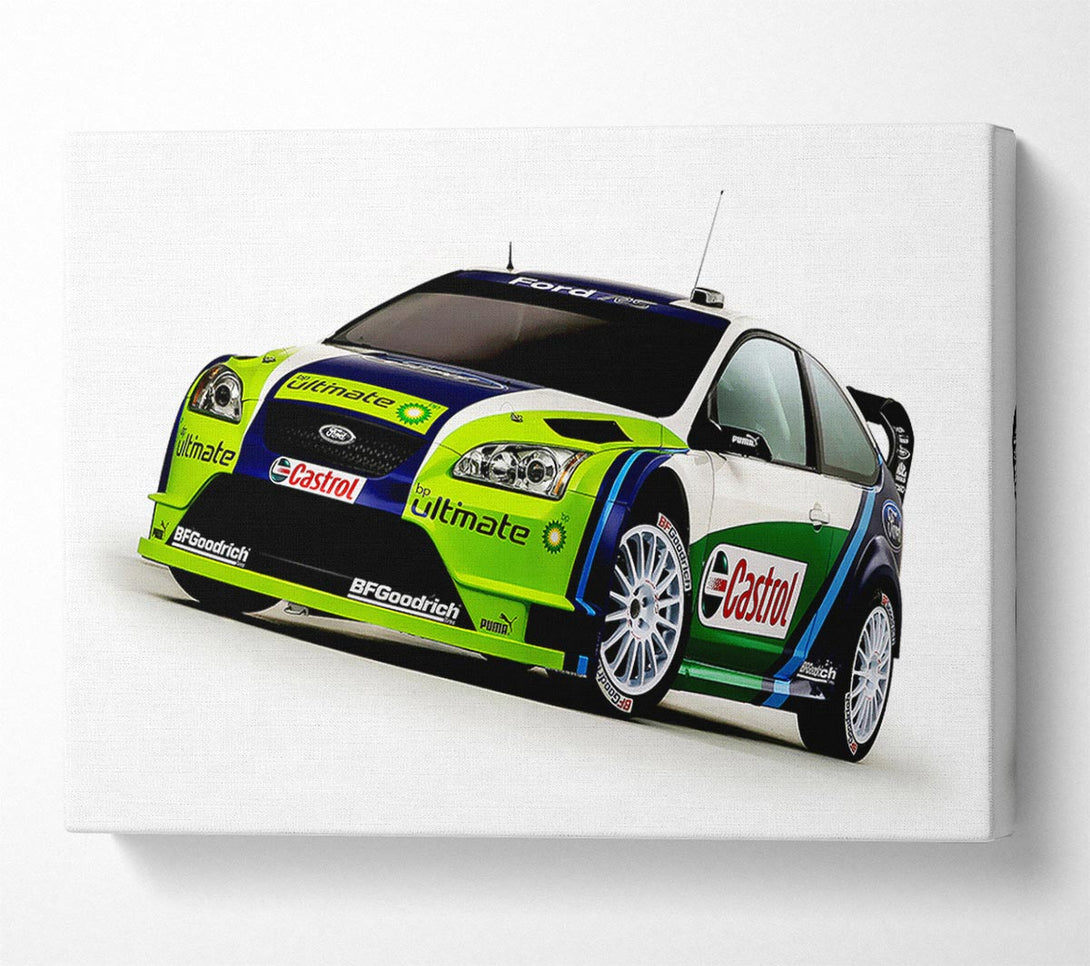  A Canvas Print of Ford Focus Rally Car Canvas Print