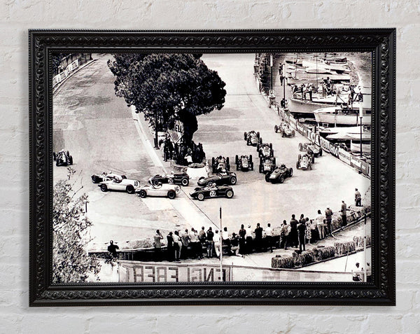 First Formula One At Monty Carlo Framed Print