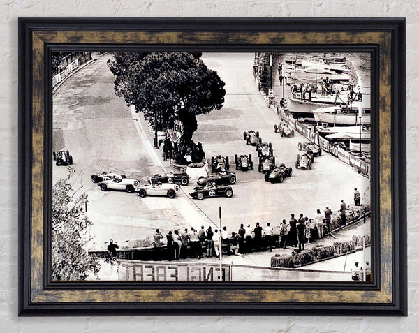 First Formula One At Monty Carlo Framed Print