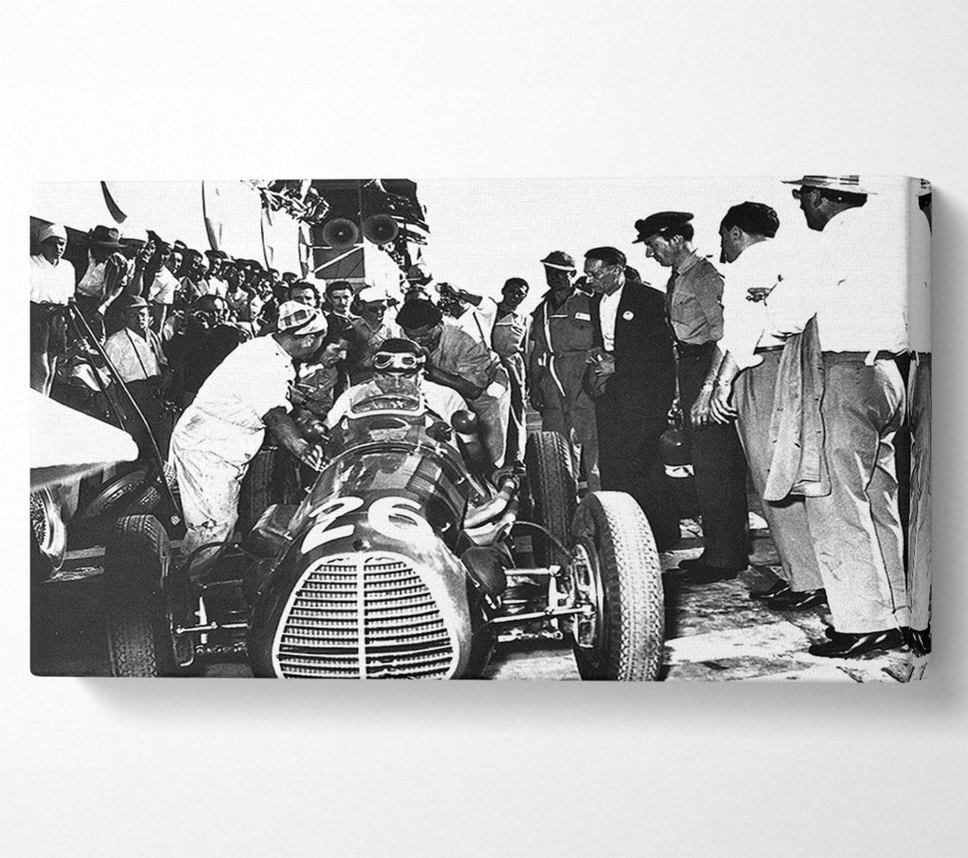  A Canvas Print of First F1 Pit Stop Canvas Print