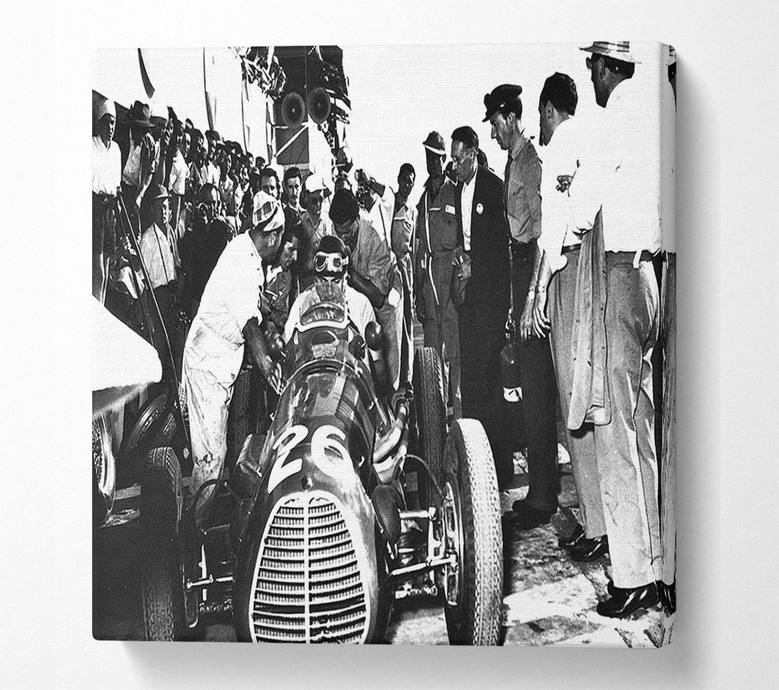  A Canvas Print of First F1 Pit Stop Canvas Print