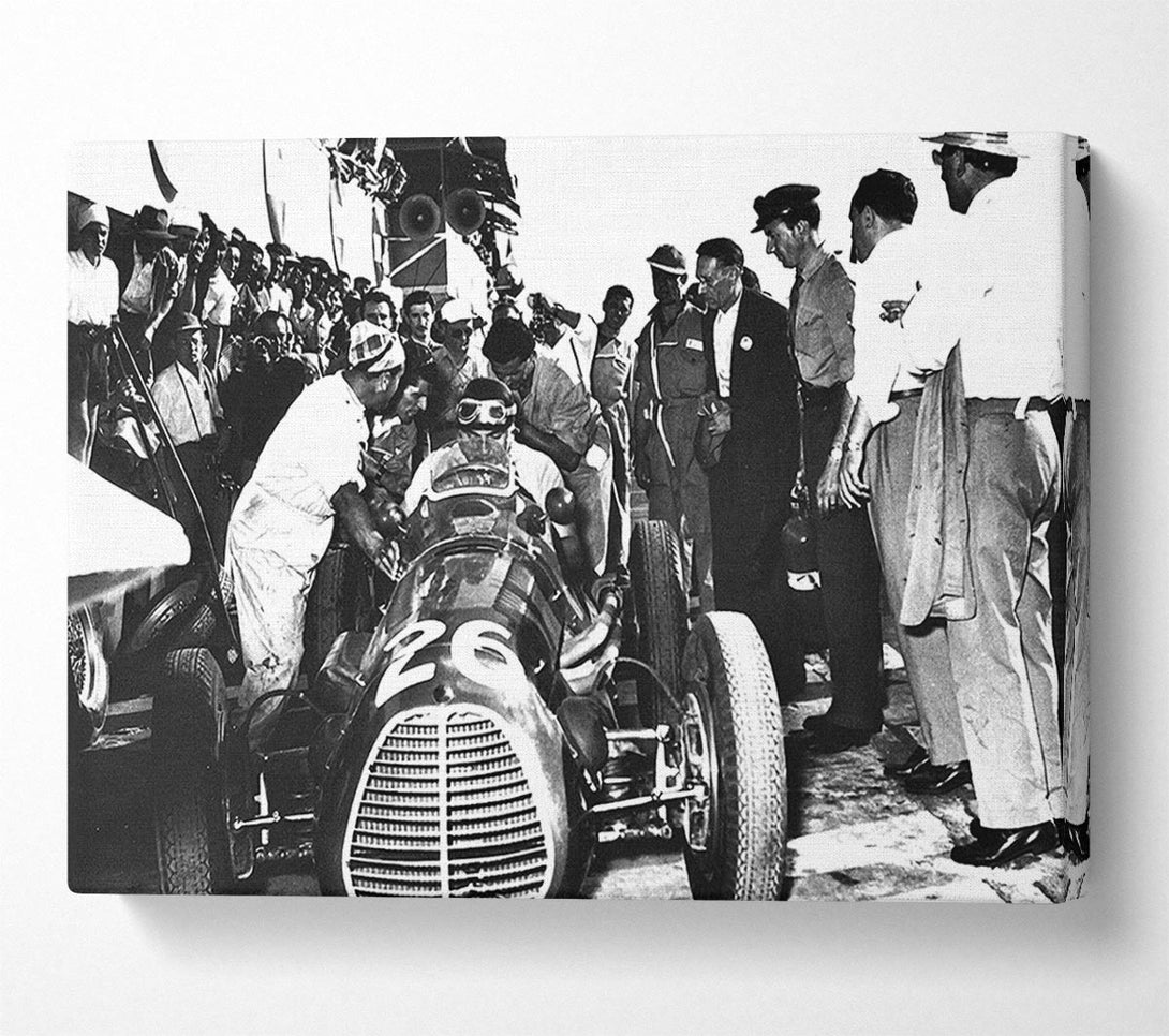  A Canvas Print of First F1 Pit Stop Canvas Print
