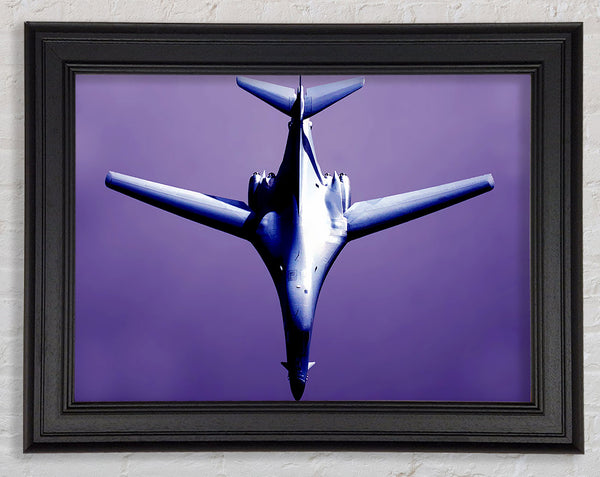Fighter Plane Purple Skies Framed Print