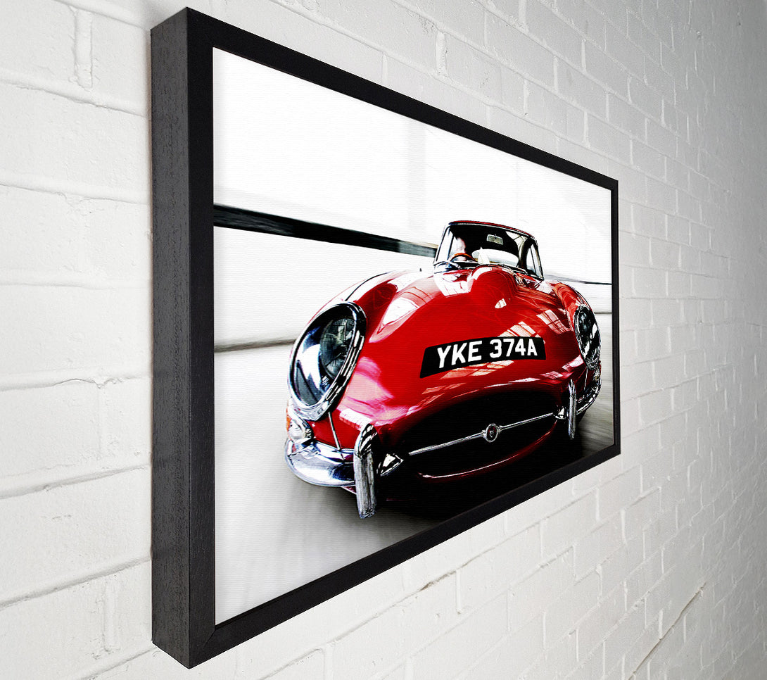  A Canvas Print of E-Type Jaguar Red Canvas Print
