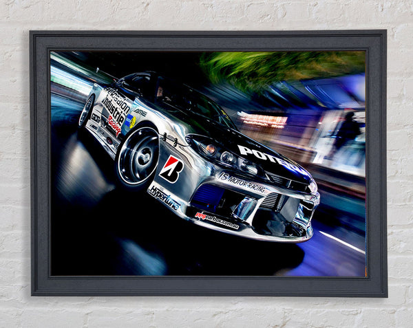 Drift Racer Framed Print