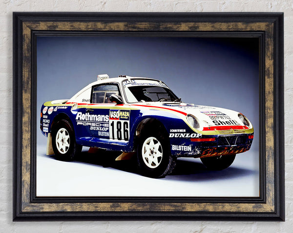 Dakar Rally Porsche Framed Print