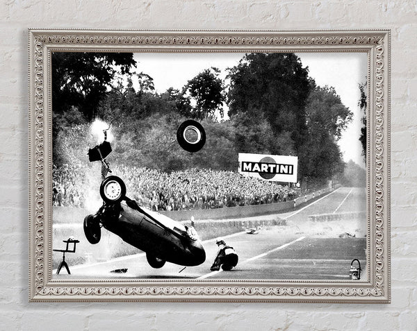 Crash On The Tracks Framed Print
