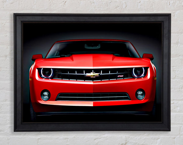 Chevy Camaro Front Grill Framed Print