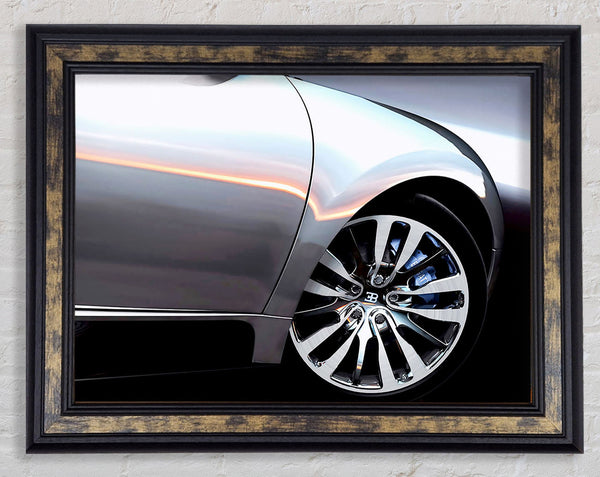 Bugatti Veyron Side Wheel Framed Print