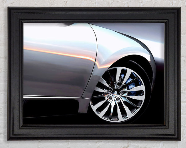 Bugatti Veyron Side Wheel Framed Print