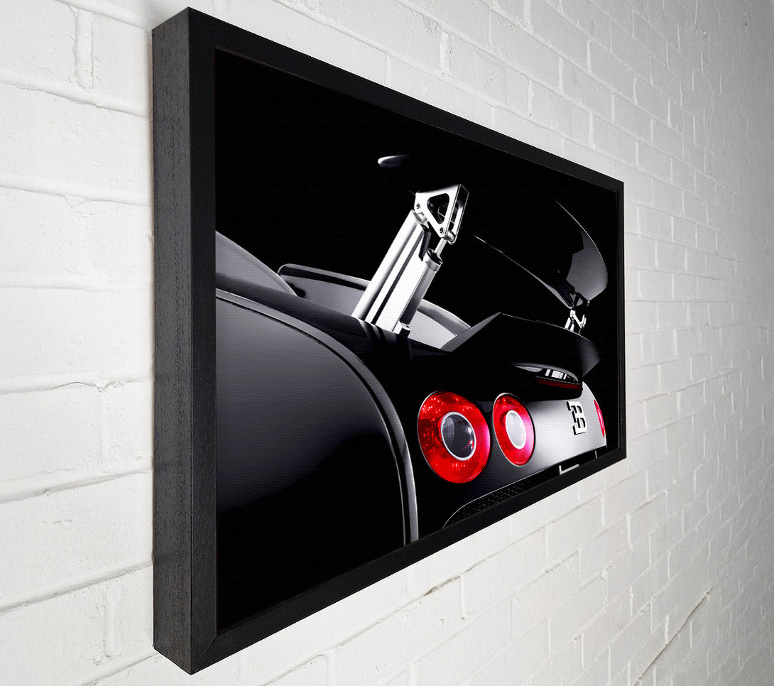  A Canvas Print of Bugatti Veyron Rear Black Canvas Wall Art