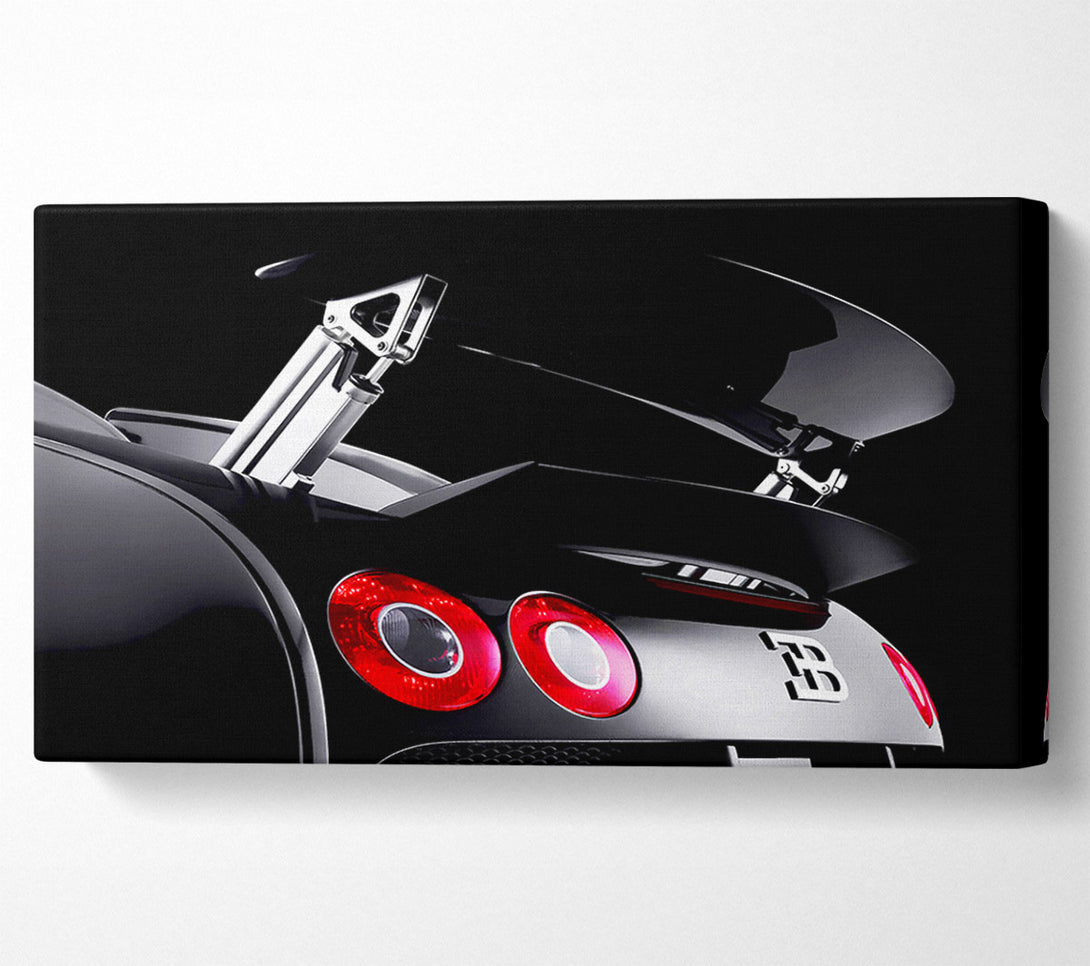  A Canvas Print of Bugatti Veyron Rear Black Canvas Wall Art