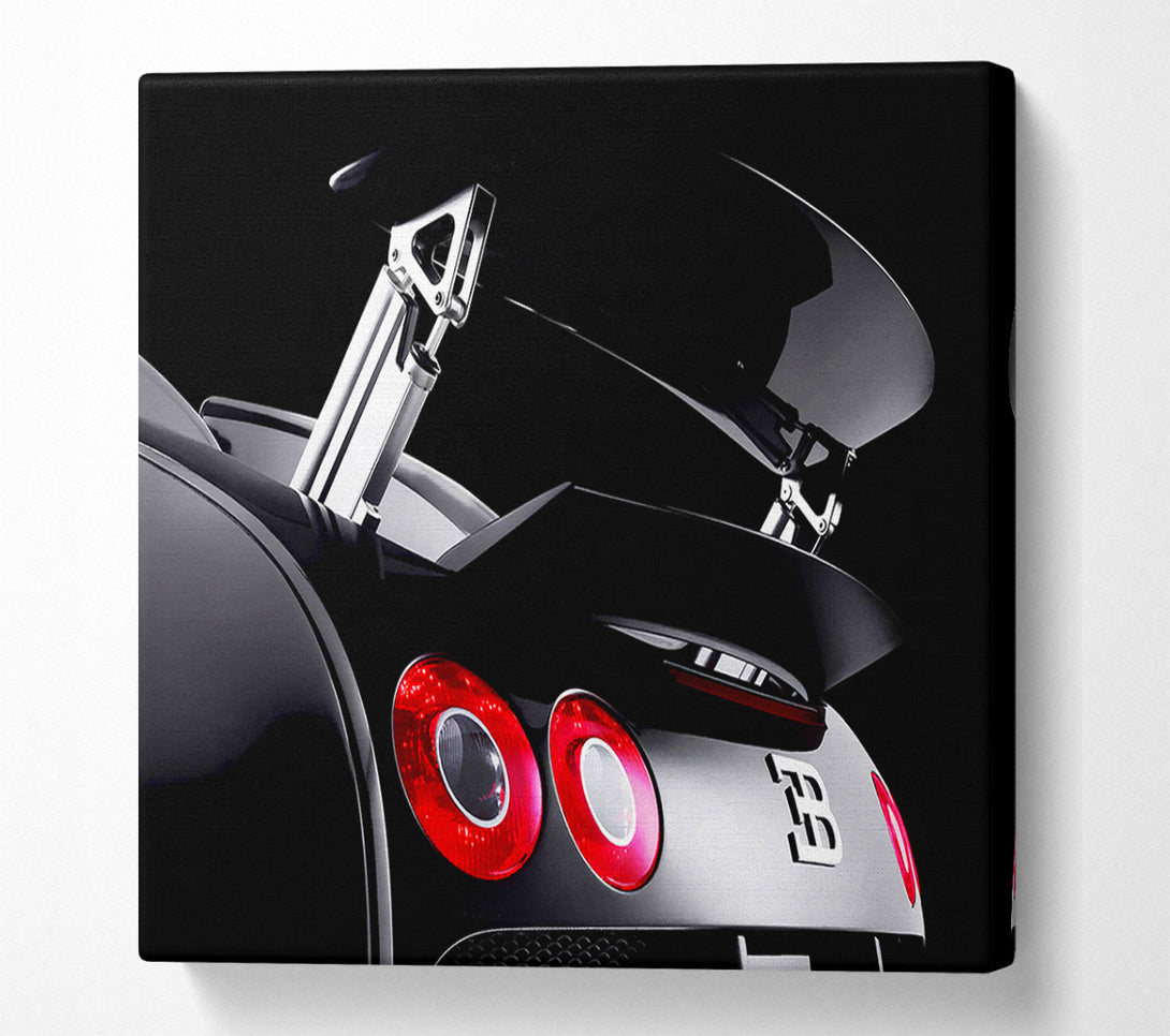  A Canvas Print of Bugatti Veyron Rear Black Canvas Wall Art