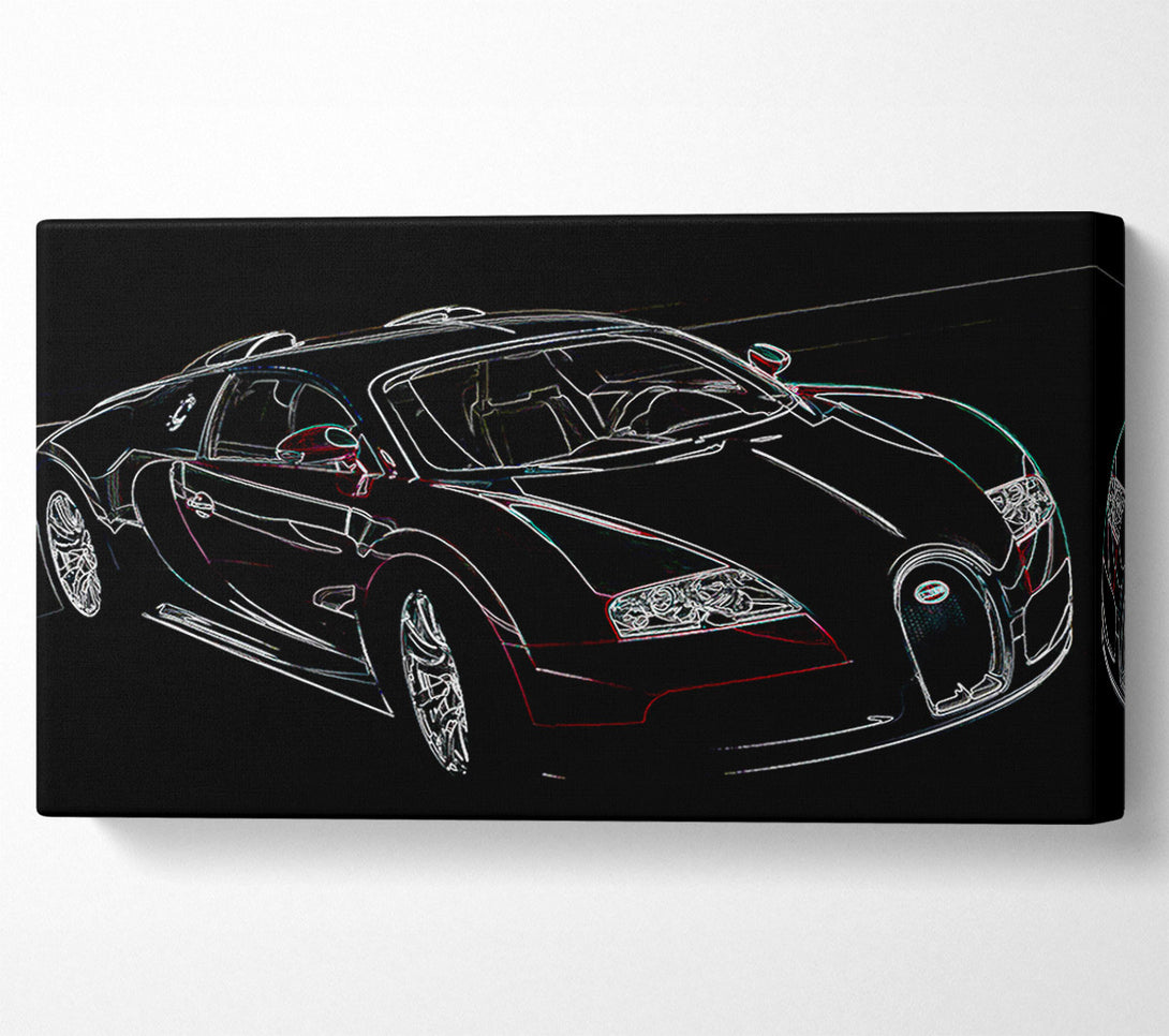  A Canvas Print of Bugatti Veyron Front Canvas Wall Art