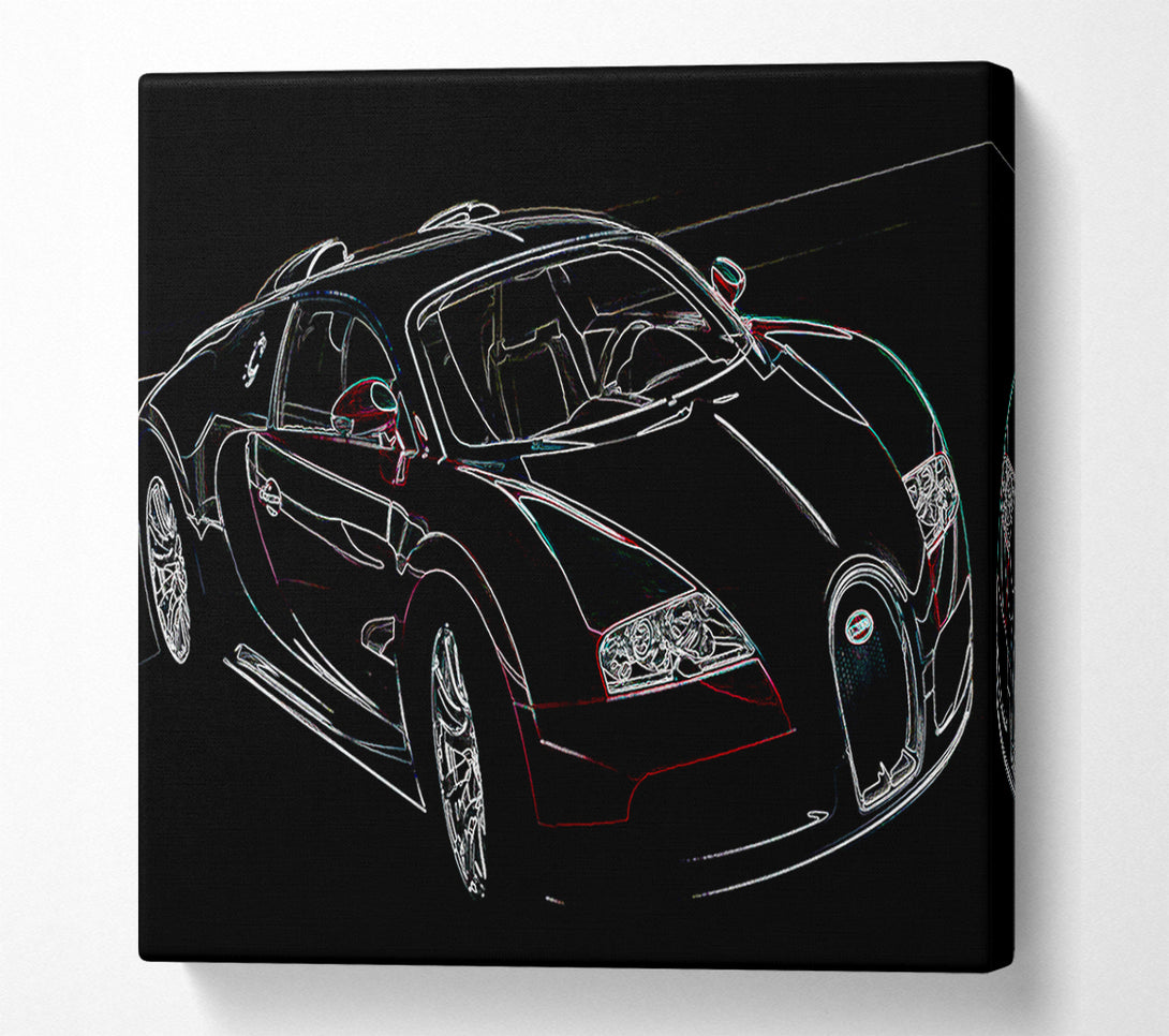  A Canvas Print of Bugatti Veyron Front Canvas Wall Art