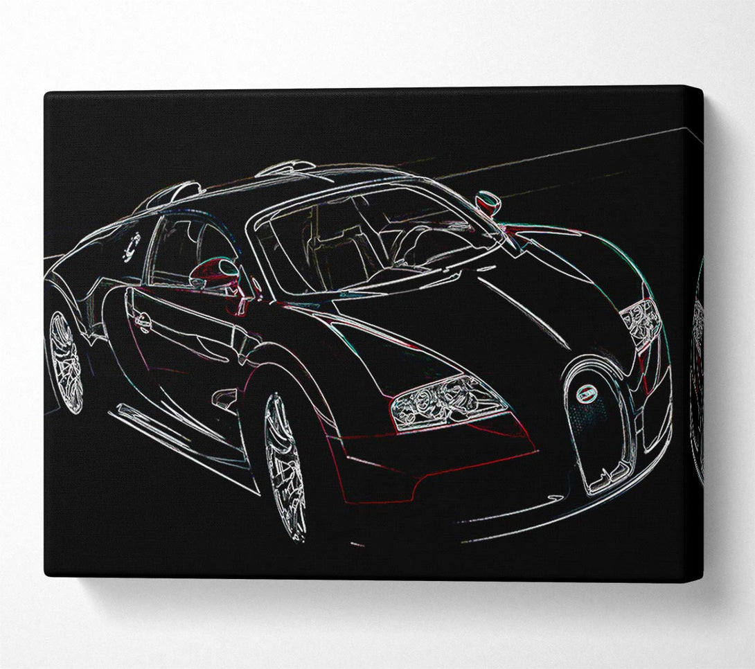  A Canvas Print of Bugatti Veyron Front Canvas Wall Art
